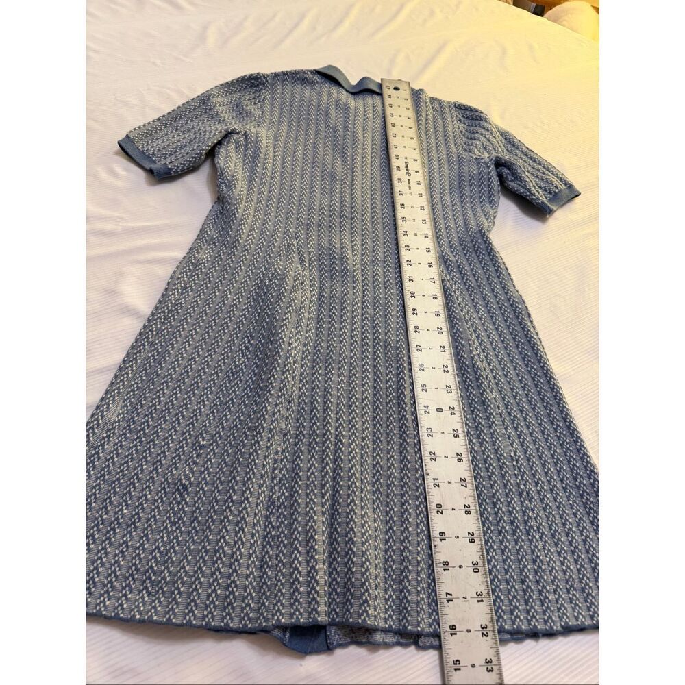 Marine Layer Alice Textured Blue Polo Dress Size Small - Picture 8 of 8